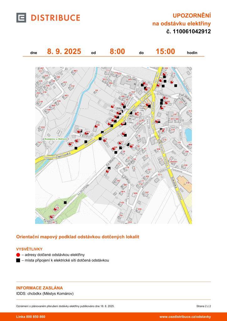 Pondělí 8.9.2025 od 8:00 do 15:00