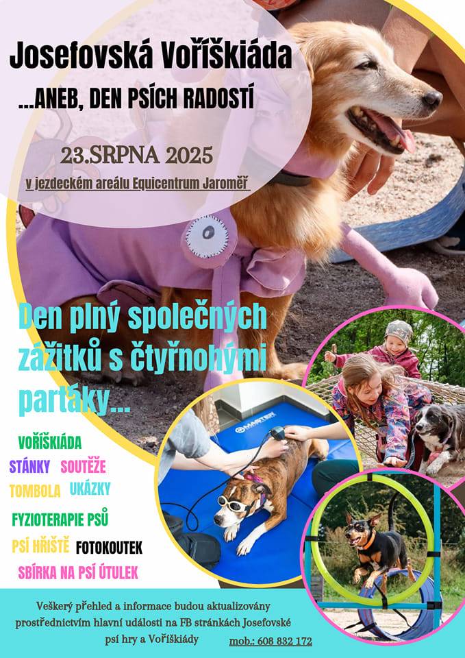 Zveme vás na 3.ročník krásné Voříškiády u nás v Josefově..