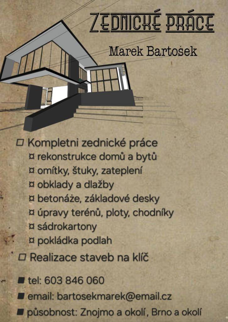 abídka zednických prací