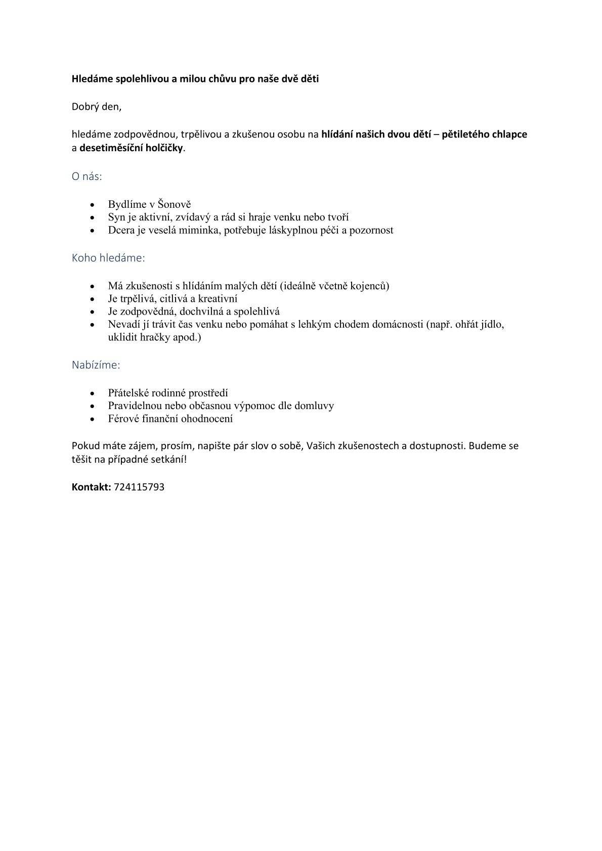 Vážení přátelé, dnešní prázdninové aktuality přinášejí: 👉 inzerát na hlídání dětí v Šonově 👉 nabídku na prodej drůběže 👉 pozvánku na akci na Stříbrném rybníku v Hradci Králové 👉 pozvánku na svátek seniorů do Hradce Králové Mějte pěkné letní dny🌞. #obecprovodovsonov #aktuality