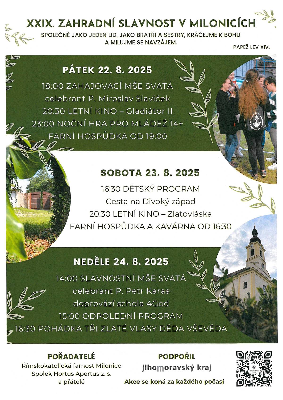 Pozvánka na Zahradní slavnost: