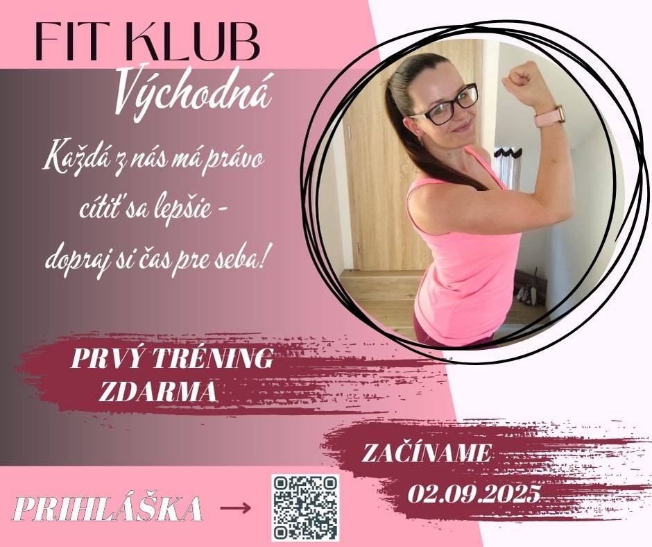 Od septembra FIT klub v telocvični Základnej školy.