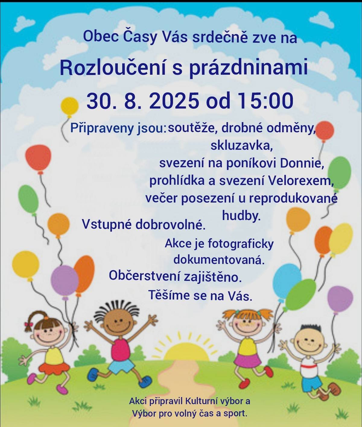 Rozloučení s prázdninami - viz. příloha.