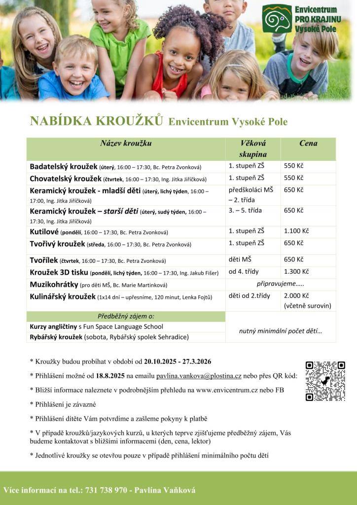 Od podzimu začínáme!!!