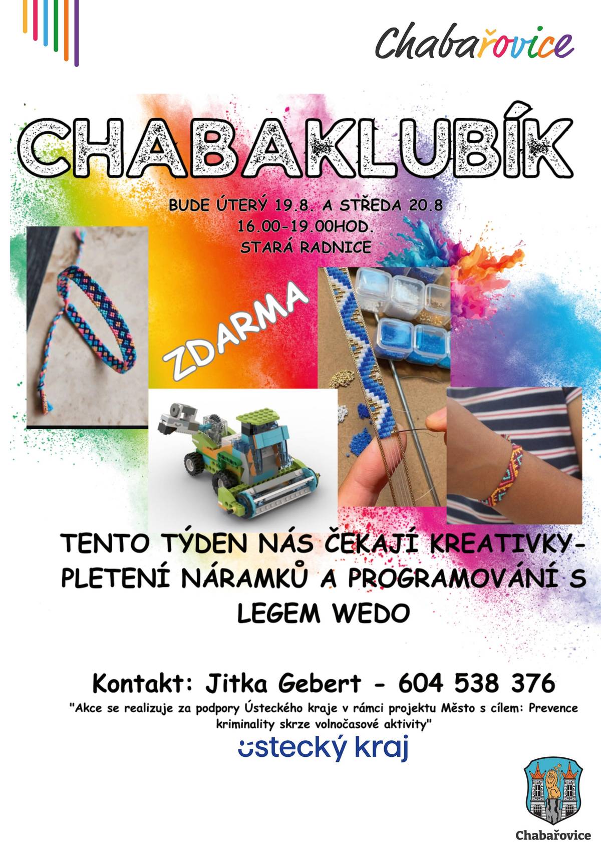 Město Chabařovice Vás srdečně zve na další termíny Chabaklubíku.