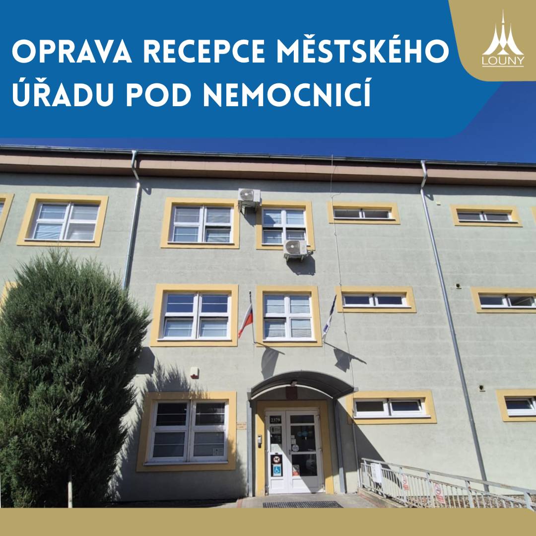 Město Louny informuje, že v září 2025 bude zahájena rekonstrukce vstupních prostorů v budově MěÚ Pod Nemocnicí 2379.   Během stavebních úprav může být vstup do budovy částečně omezen. O případné úpravě úředních hodin budeme včas informovat na webu města a v aplikaci Munipolis. Omlouváme se za možné komplikace a děkujeme za vaši trpělivost a pochopení.