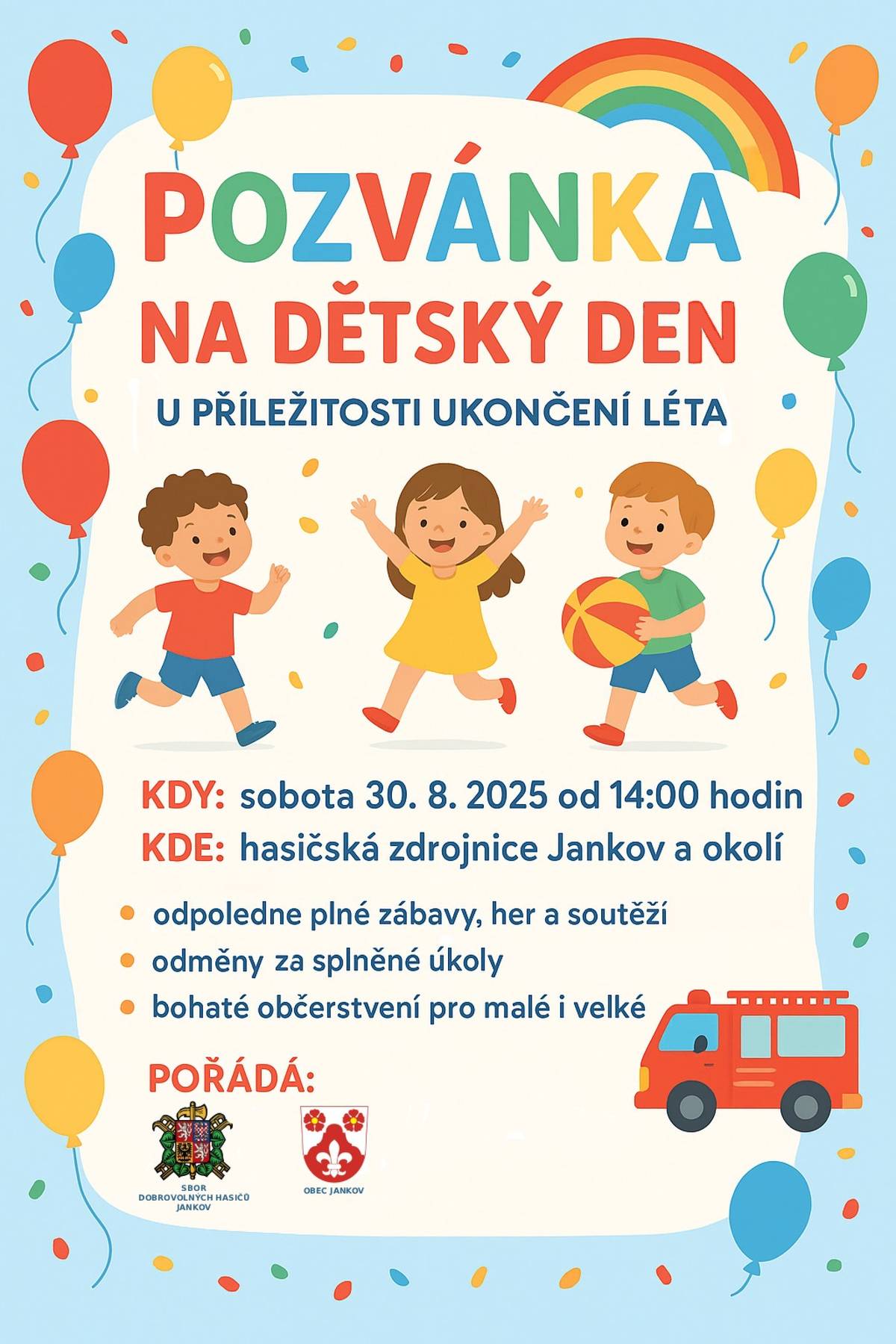 Zveme naše děti na loučení s létem