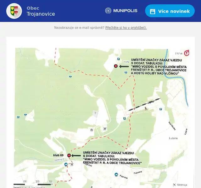 Více na stránkách Obce Trojanovice v aktualitách: https://www.trojanovice.cz/aktuality/prechodne-dopravni-znaceni-z-duvodu-konani-kulturnich-akci-komunikace-horecky/