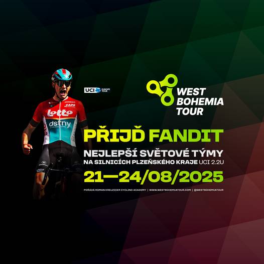 Světová cyklistika na silnicích Plzeňského kraje! Mezinárodní cyklistický závod mužů U23 kategorie UCI 2.2. Přijďte se podívat na nejlepší světové týmy a fandit všem závodníkům!