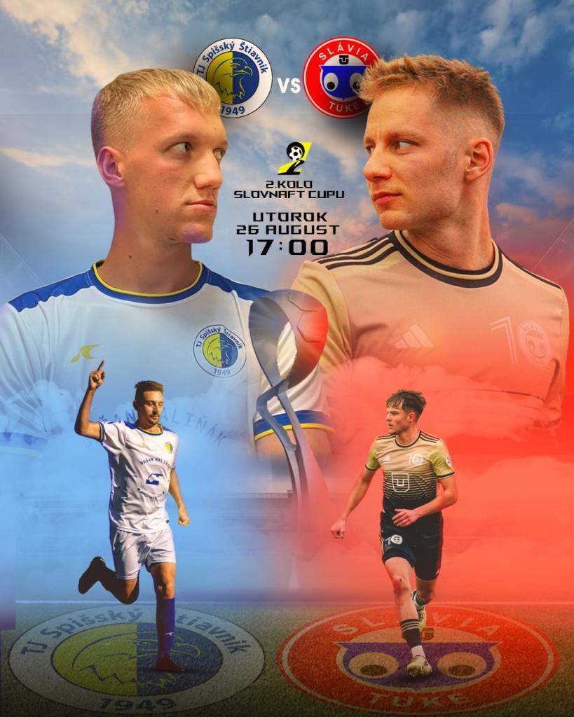 V utorok 26. augusta 2025 sa na futbalovom ihrisku v Spišskom Štiavniku uskutoční 2. kolo Slovnaftcup-u, kde sa proti sebe postavia TJ Spišský Štiavnik a FK Slávia TU Košice.