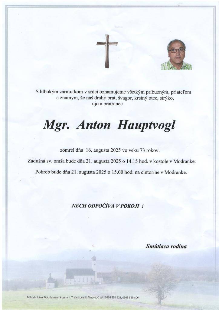 p. Mgr. Anton Hauptvogl