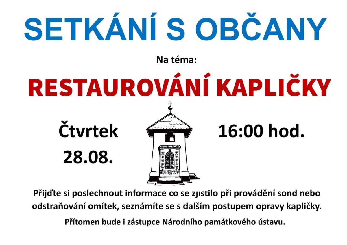 a téma RESTAUROVÁNÍ KAPLIČKY