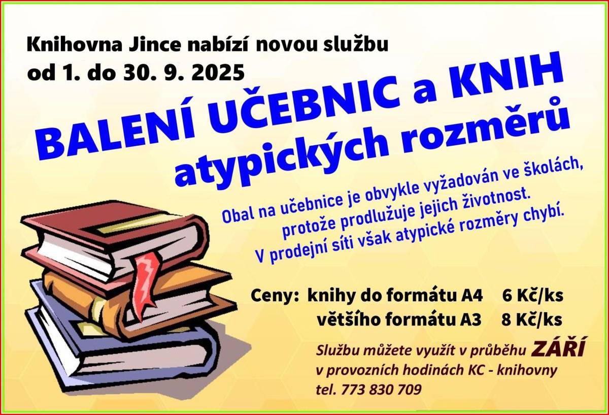 Balení učebnic atypických rozměrů