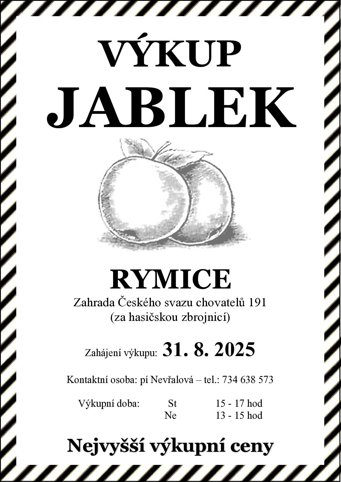 Rymice od 31.8.2025