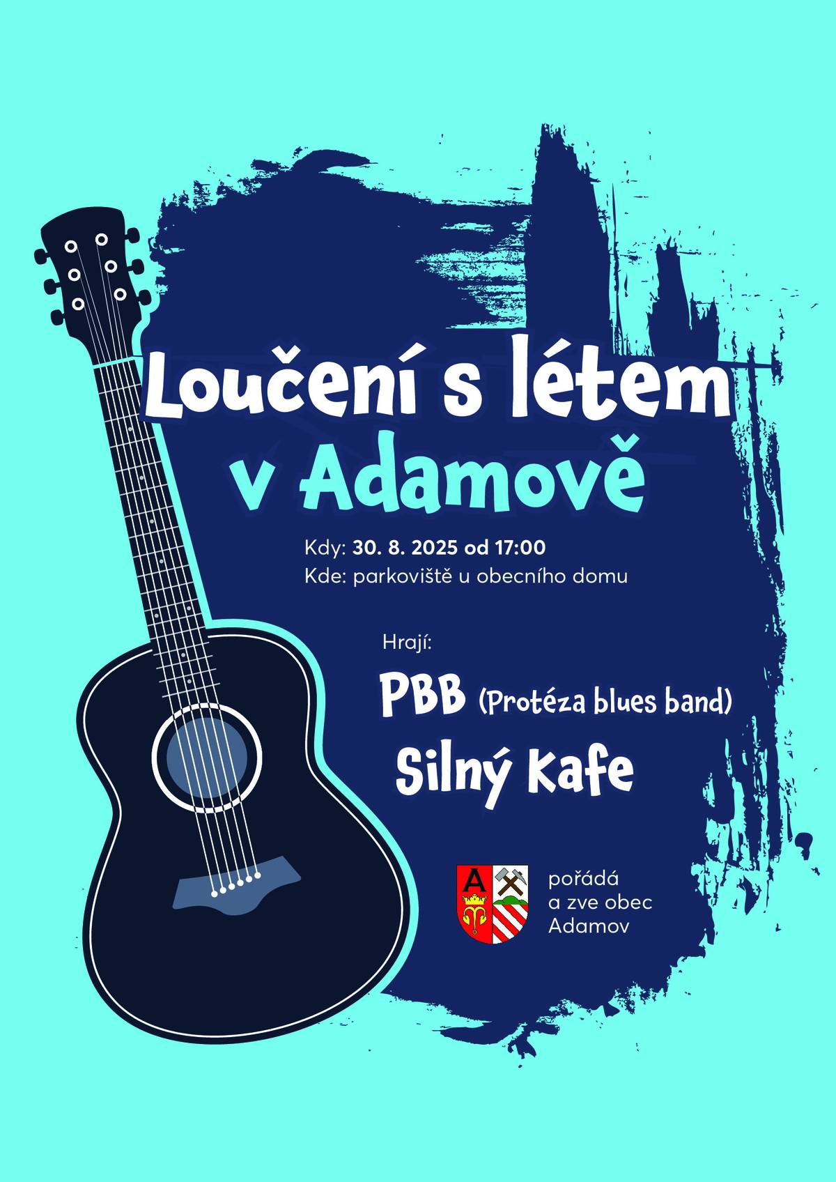 Vážení občané, srdečně Vás zveme na "Loučení s létem v Adamově", které se koná v sobotu 30. 8. 2025 od 17 hodin na parkovišti u obecního domu. Nechte doma starosti všedních dnů a přijďte se pobavit. Obec Adamov