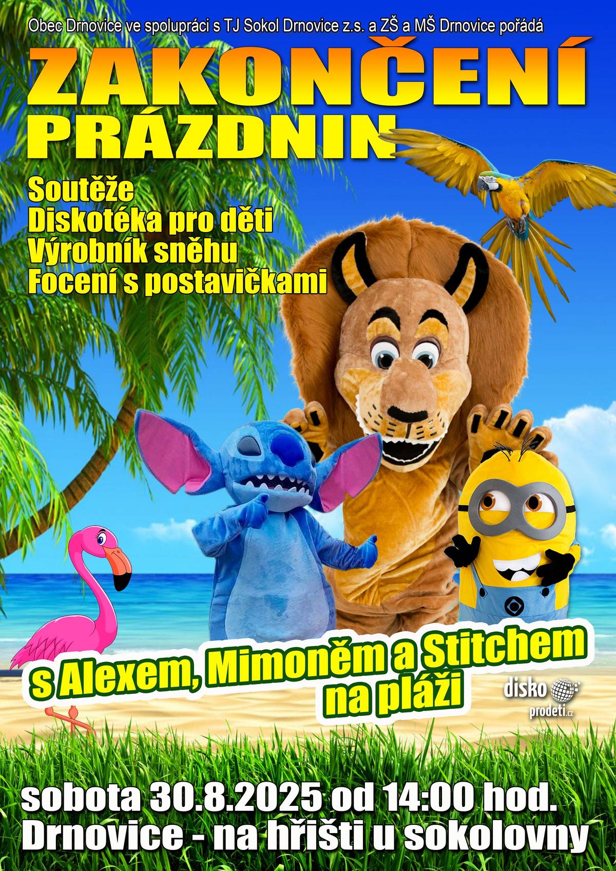 1) Hospůdka Na molech oznamuje, že má v prodeji burčák z Velkých Pavlovic. 2) Prodejna Papír-hračky v Drnovicích oznamuje, že od 1. září obnovuje svůj provoz ve své obvyklé pracovní době. 3) MUDr. Habartové oznamuje, že ve dnech 1. -7. 9. 2025 nebude z důvodu čerpání dovolené ordinovat. Zastupovat bude ordinace MUDr. Hlaváčková ve svých ordinačních hodinách. 4) Hospůdka Na molech vás zve na grilování, které se uskuteční v pátek 29. srpna od 16:00 hodin.