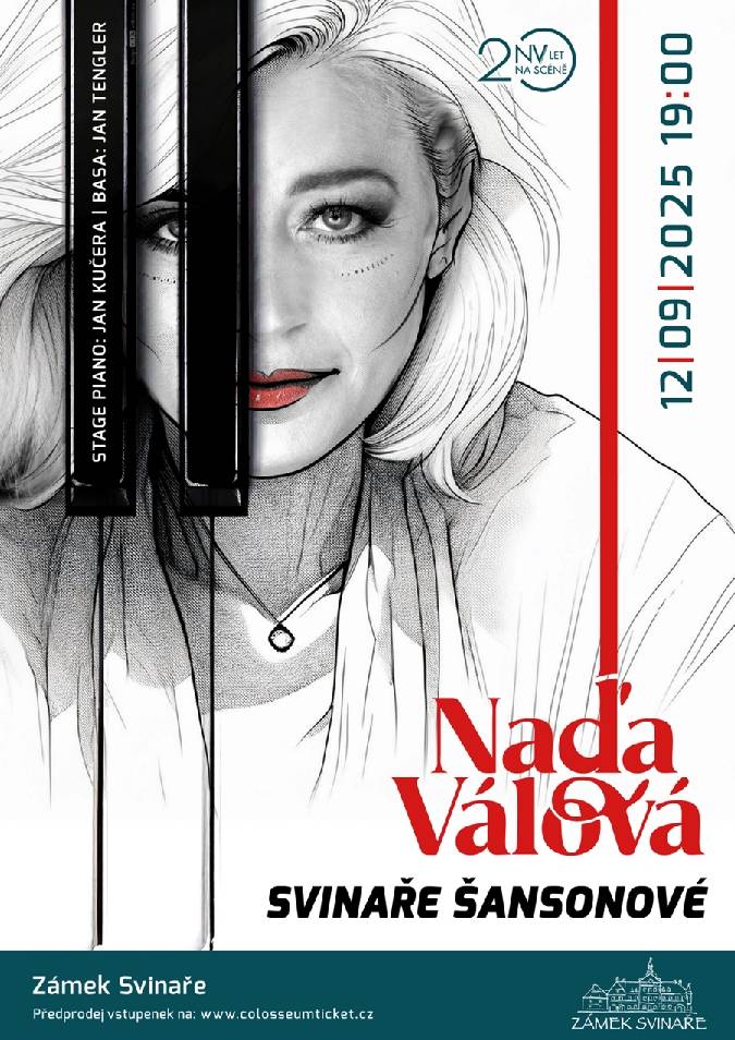 Šansonový večer si můžete užít na Zámku Svinaře 12.9.2025