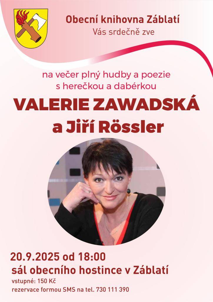 20.9.2025 od 18:00  Obecní knihovna ZÁBLATÍ Vás srdečně zve