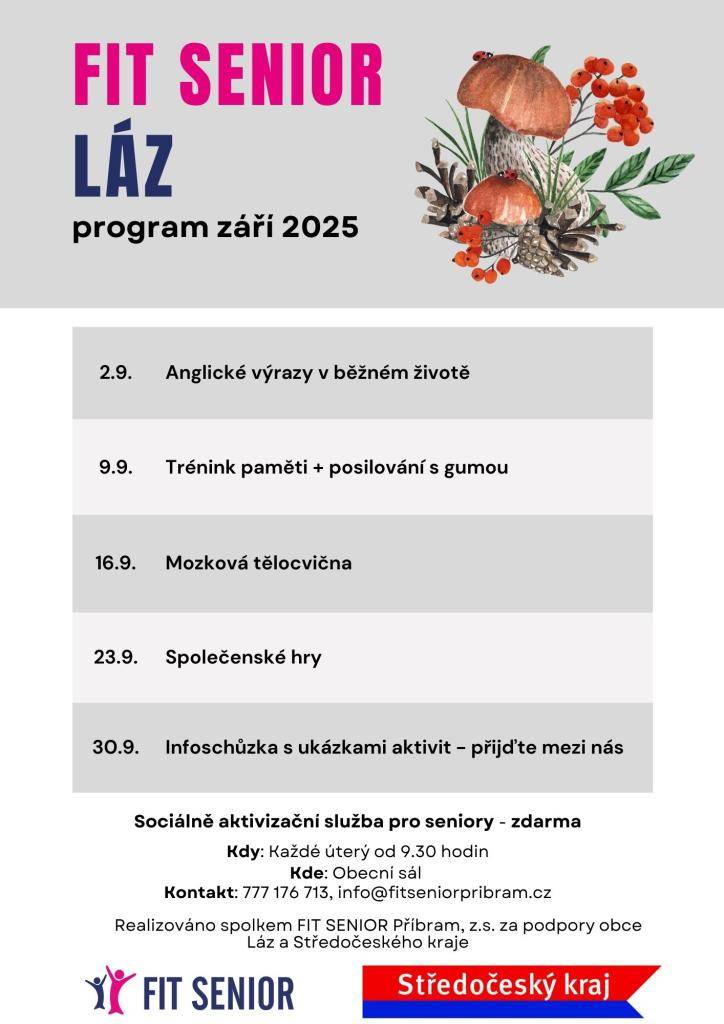 Od září opět pokračuje program Fit senioru Příbram