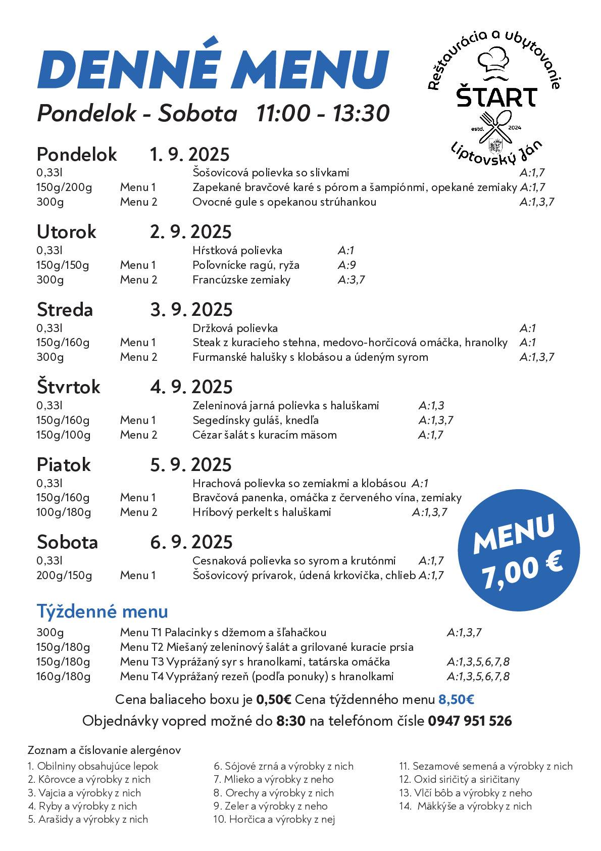 Tešíme sa na Vás a prajeme Vám dobrú chuť!