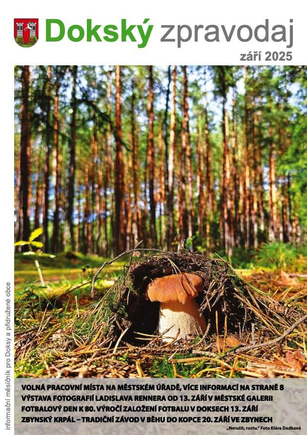 Právě vychází zářiové číslo Dokského zpravodaje. Elektronická verze zde: ZÁŘÍ 2025, případně v menu aplikace.