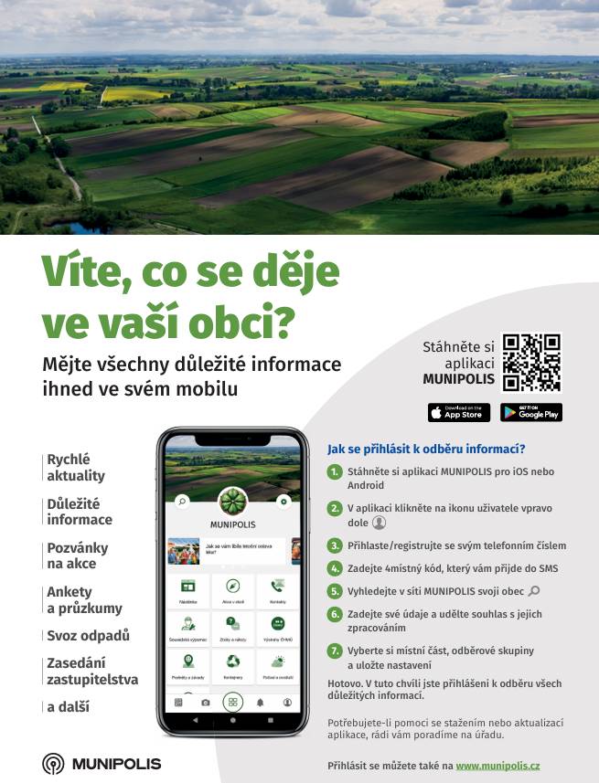 Munipolis Trnávka - chcete vědět, co se děje ve vaší obci?   Mějte všechny informace ihned ve svém mobilu.