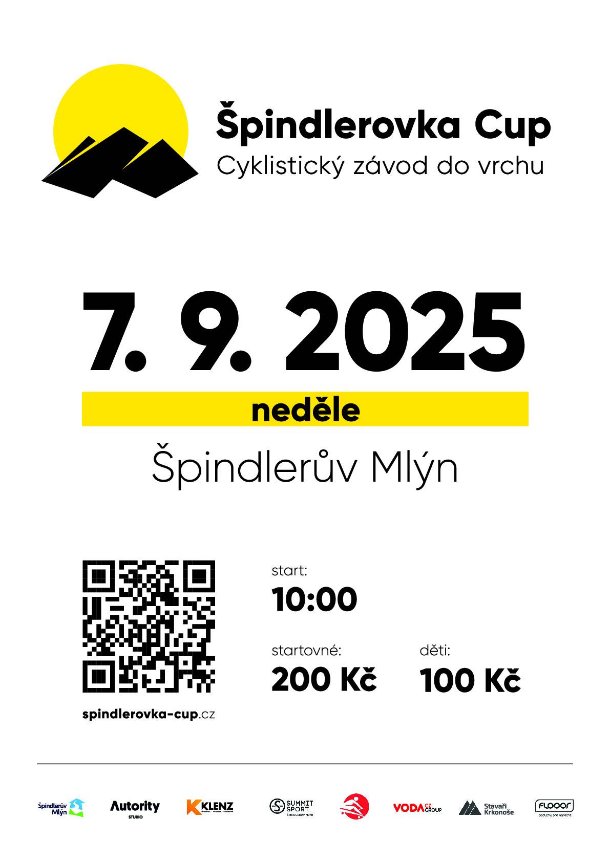 Už v neděli 7. září se uskuteční Cyklistický závod do vrchu Špindlerovka Cup! Přijďte překonat rekord trati, ať svůj osobní nebo ten od Jiřího Šorma z roku 2018 v čase 00:22:27.