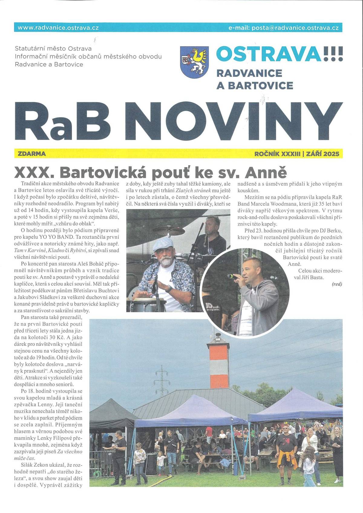 Vážení a milí občané, zářijové vydání RaB novin je pro Vás již k dispozici v on-line verzi zde: https://zpravodaj.munipolis.cz/radvaniceabartovice/09-2025/