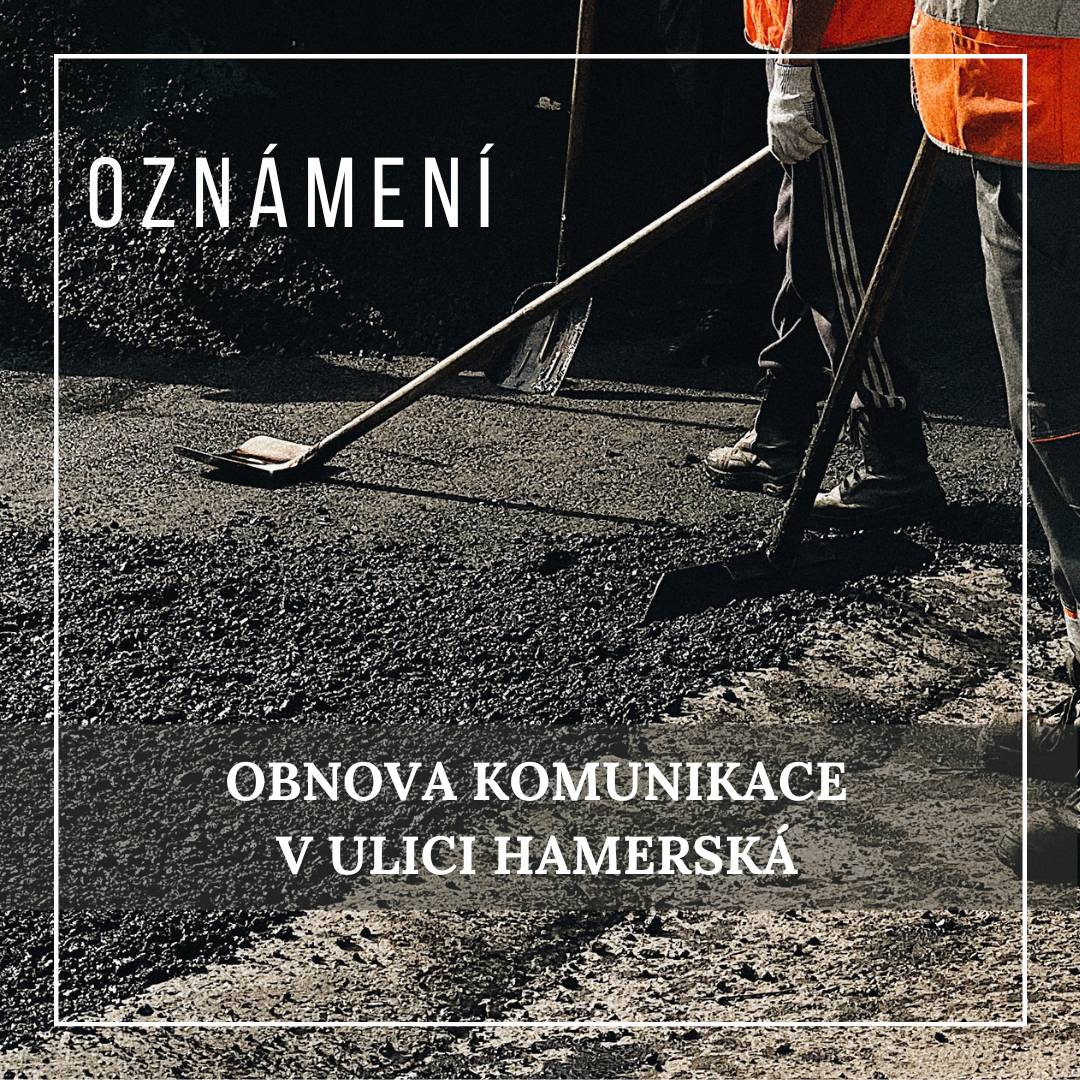 Od 10. září do 11. října 2025 bude probíhat obnova komunikace v ulici Hamerská.       Po dobu realizace bude ulice s opatrností částečně průjezdná. V ulici nebude možné parkovat od 7 do 16 hodin, poté bude parkování umožněno na místech tomu určených.🚗       Realizace bude rozdělena do dvou etap:   ➡️1. etapa   10.–13. 9.: frézování asfaltového povrchu   15.–30. 9.: výměna obrub, příprava na pokládku asfaltu   od 6. 10.: pokládka nového asfaltu       ➡️2. etapa   10.–13. 9.: frézování (současně s 1. etapou)   1.–6. 10.: výměna obrub a přípravné práce   navazující pokládka asfaltu po dokončení 1. etapy, s termínem dokončení 11. 10.       Chtěli bychom Vás touto cestou požádat o zvýšenou opatrnost pohybu a trpělivost při výstavbě. Předem se omlouváme za komplikace, které způsobí samotná realizace.🙏🏻       📌Kontaktní osoba za Městský úřad Litvínov je v případě dotazů paní Michala Horová, referentka Odboru investic a regionálního rozvoje:   ☎️ tel. 777 493 819, 476 767 622   📩e-mail: Michala.Horova@mulitvinov.cz