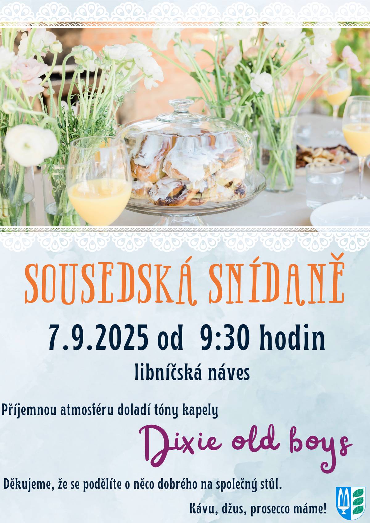 Již tuto neděli 7.9. od 9:30 se na Vás těšíme na sousedské snídani 🍵🥐