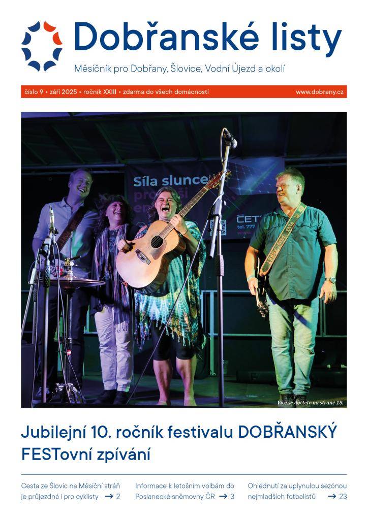 Přečtěte si aktuální číslo Dobřanských listů.