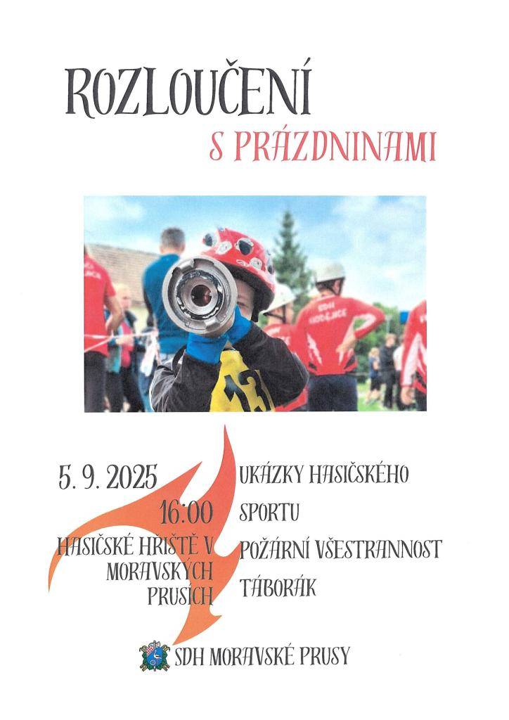 5.9.2025 od 16:00 hod na hasičském hřišti v Moravských Prusích