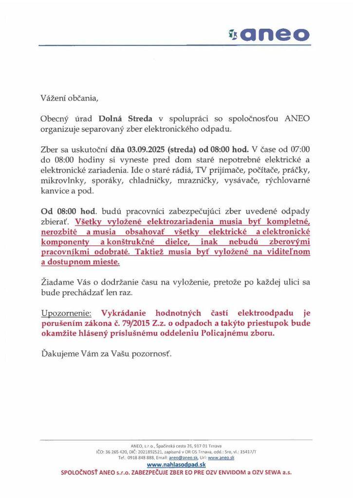 Separovaný zber elektronického odpadu