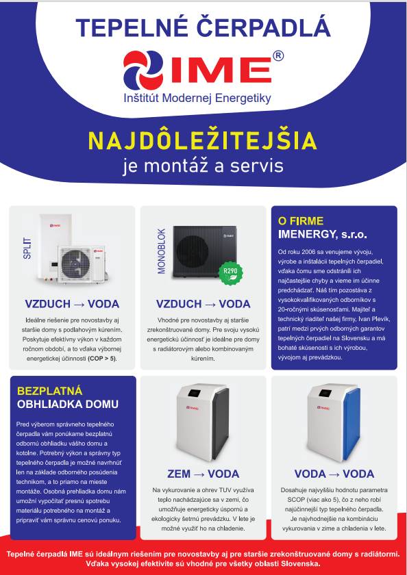 montáž a odborné poradenstvo v oblasti úsporného vykurovania pomocou tepelného čerpadla