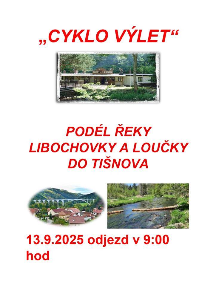 Pozvánka na tradiční podzimní cyklo výlet za poznáním Vysočiny.   Sobota 13.9. odjezd v 9 hodin od KD Věžná