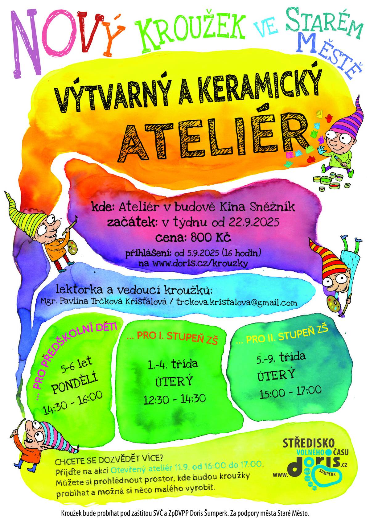 Vážení rodiče, Mgr. Pavlína Trčková Křišťálová zve Vaše děti na kroužek ve Starém Městě.