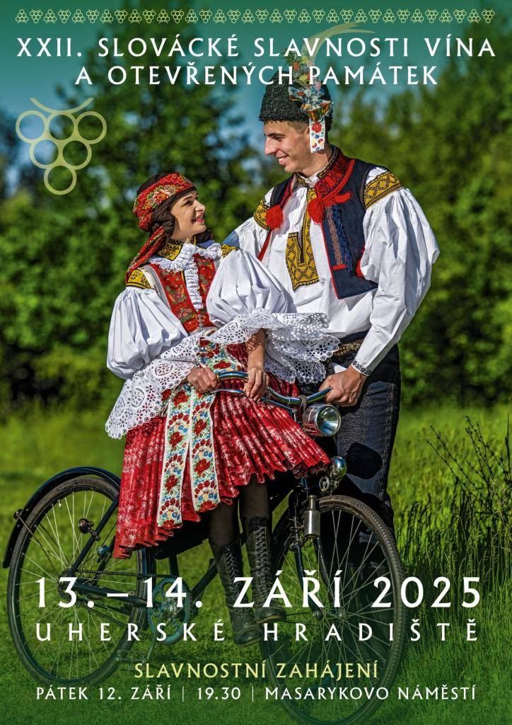 V sobotu 13. září a v neděli 14. září 2025 se v Uherském Hradišti konají Slovácké slavnosti vína a otevřených památek...