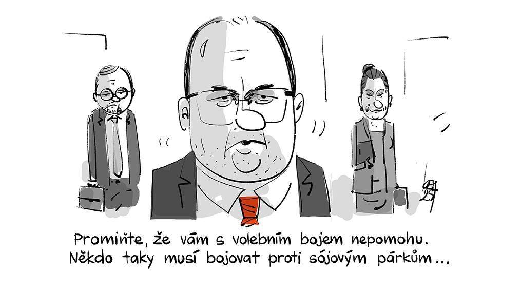 Promiňte, že vám s volebním bojem nepomohu. Někdo taky musí bojovat proti sójovým párkům…