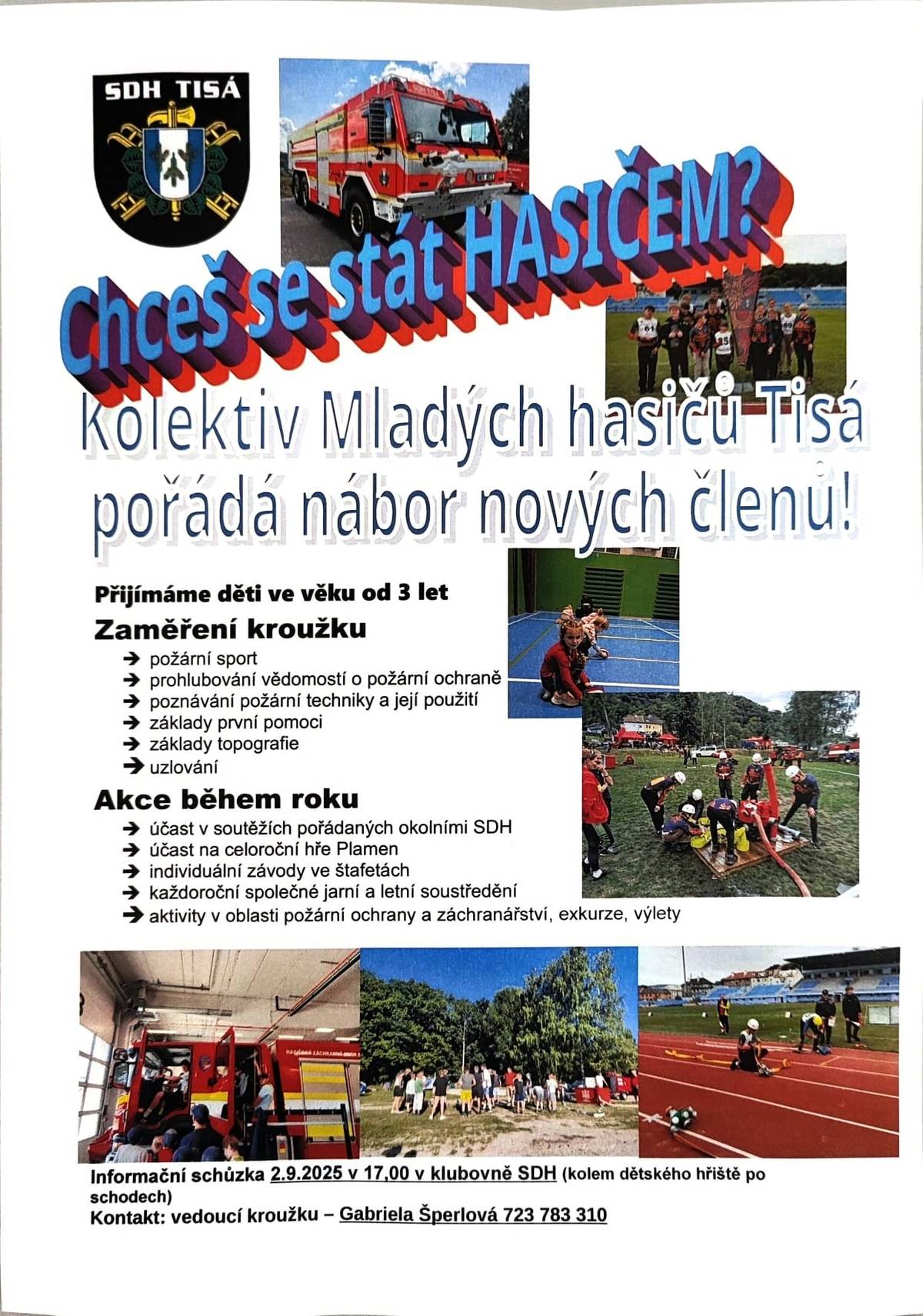 Kolektiv mladých hasičů Tisá pořádá nábor nových členů!