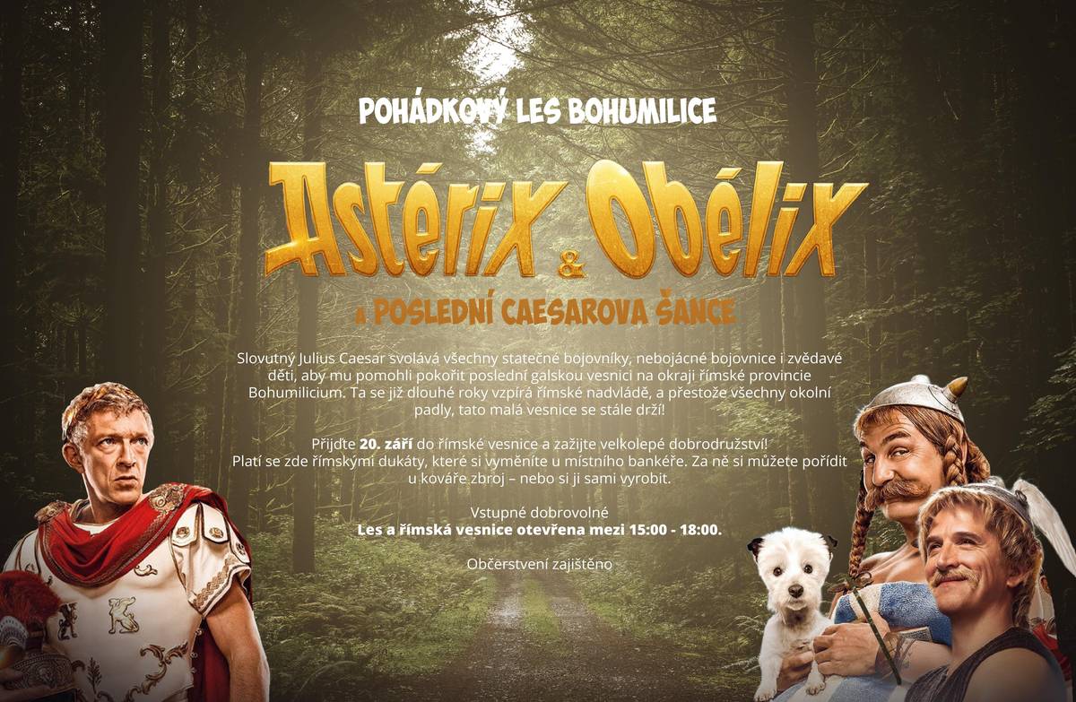Téma : Asterix a Obelix Kdy: 20.09.2025 Kde: Lipová alej Bohumilice