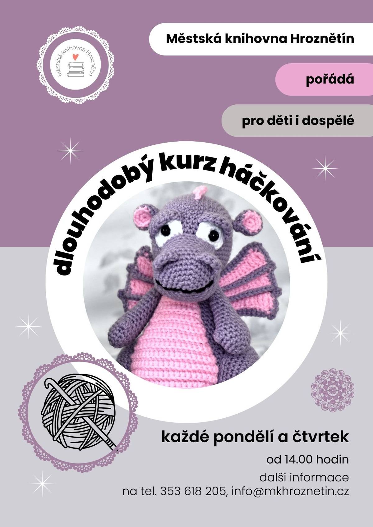 Zahájení kurzu v Městské knihovně Hroznětí
