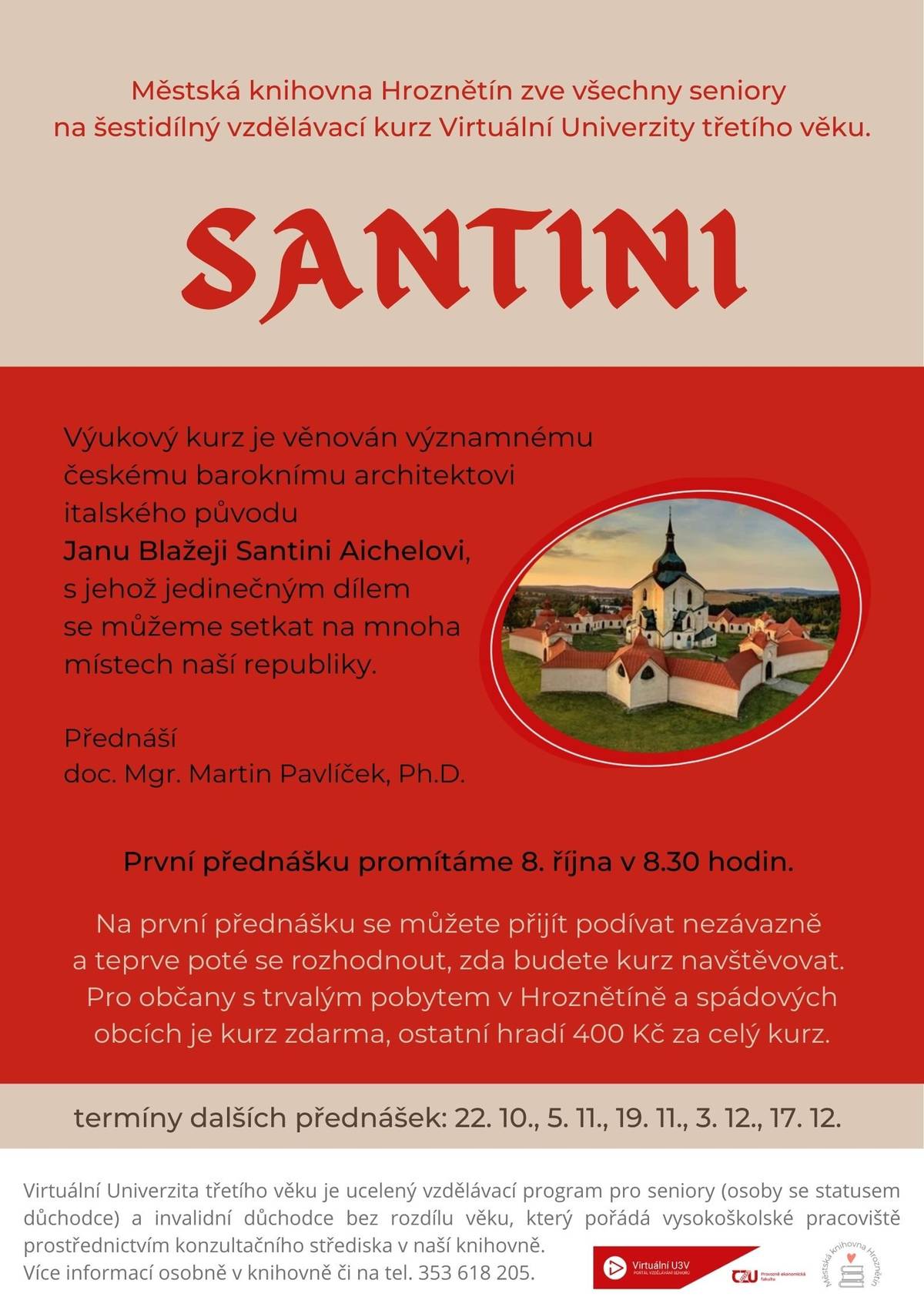 Zahájení studia v Městské knihovně Hroznětí