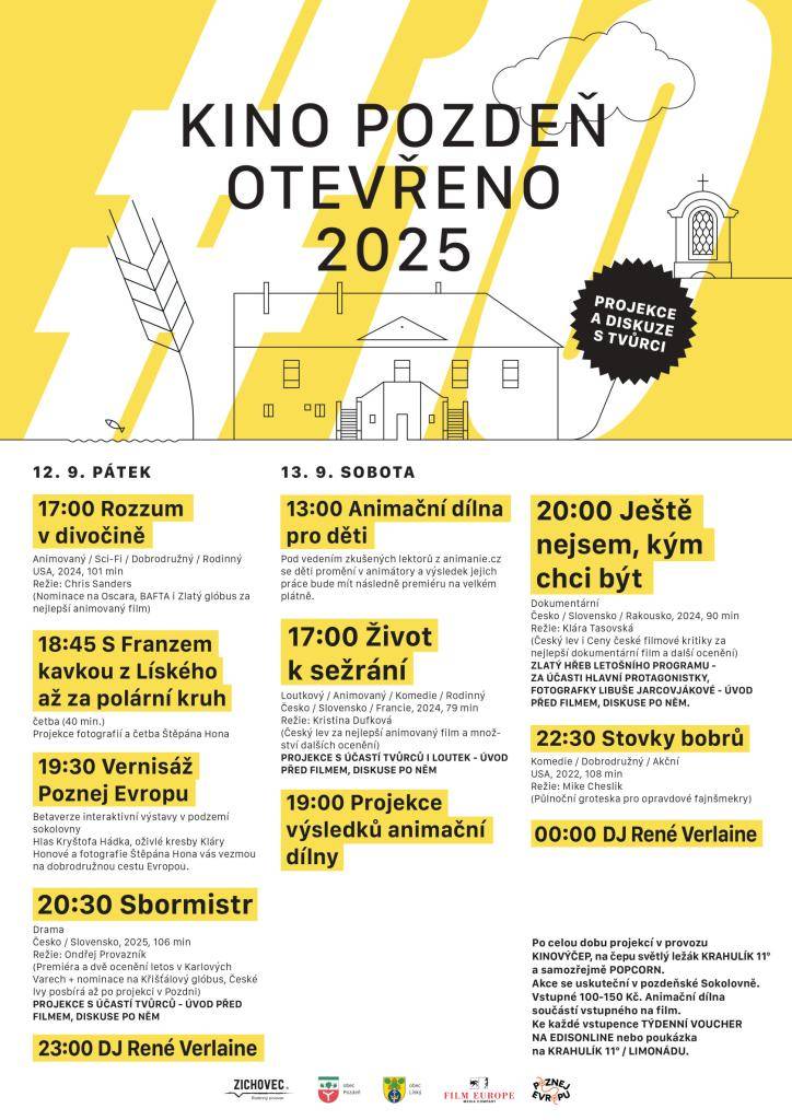 Zve me vás na tradiční Pozdeňský filmový festival