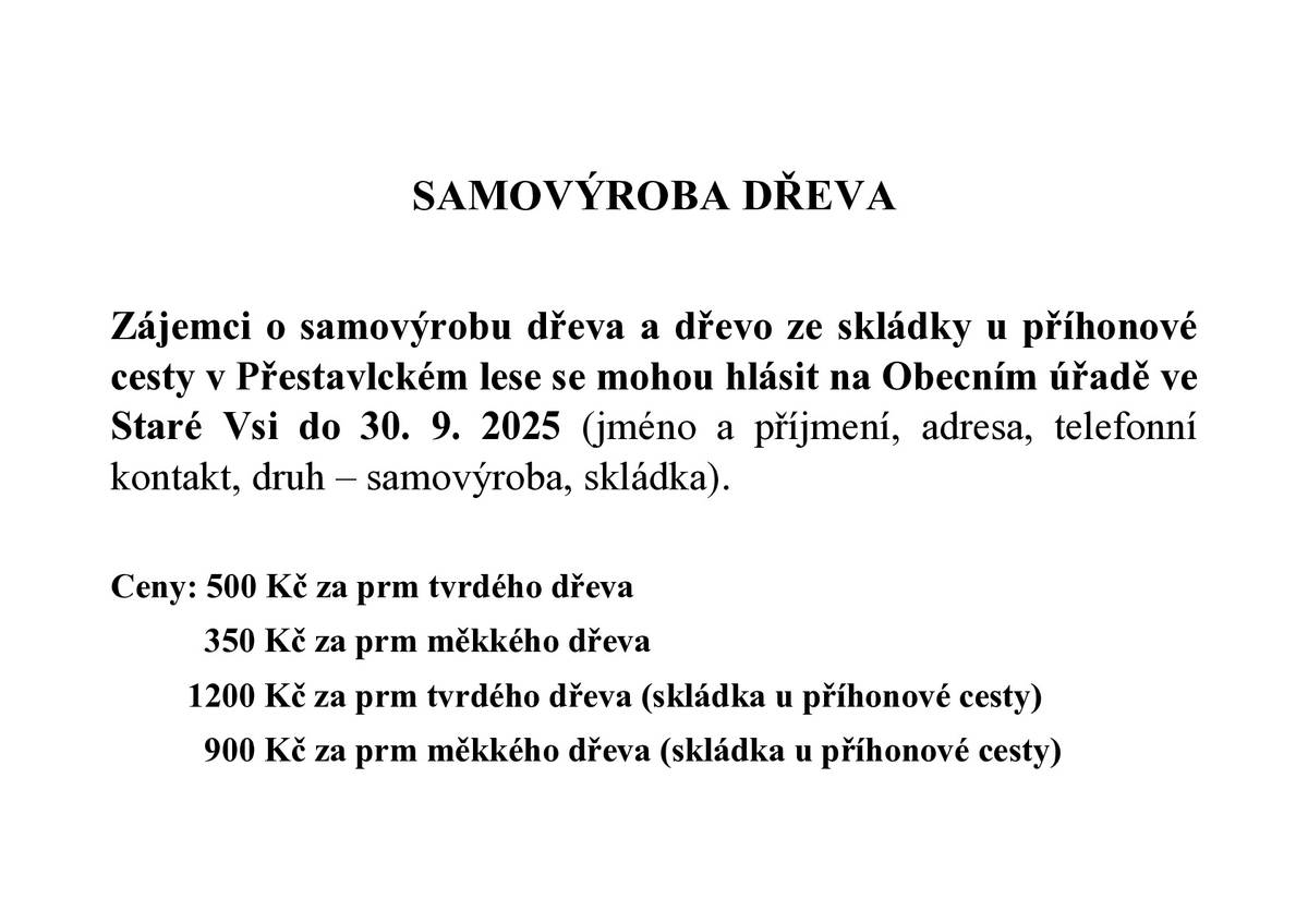 SAMOVÝROBA DŘEVA