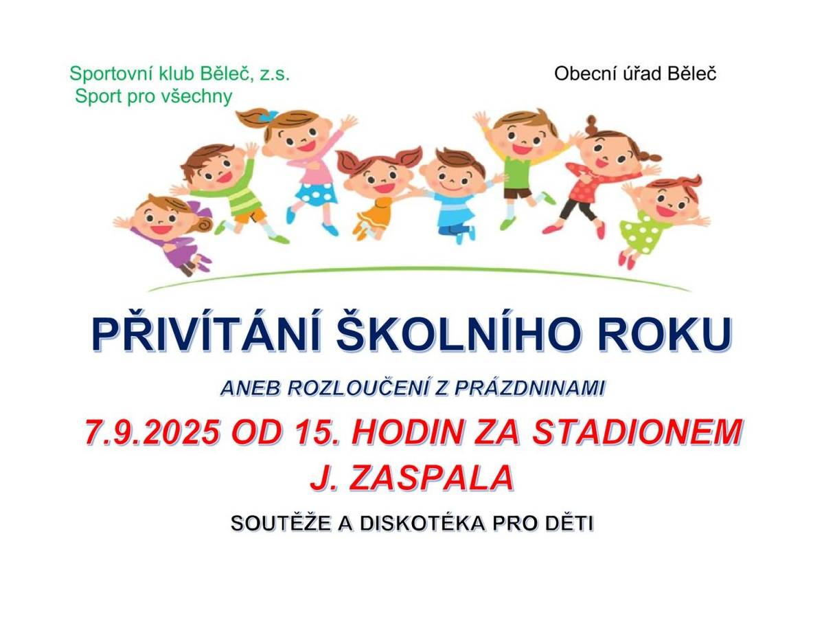 Z důvodu nepříznivé předpovědi počasí je akce přesunuta na neděli 7.9.2025 od 15 hodin.  Omlouváme se za způsobené komplikace .  Těšíme se na Vás v náhradním termínu!