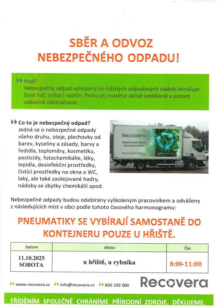 Sběr a odvoz odpadu!
