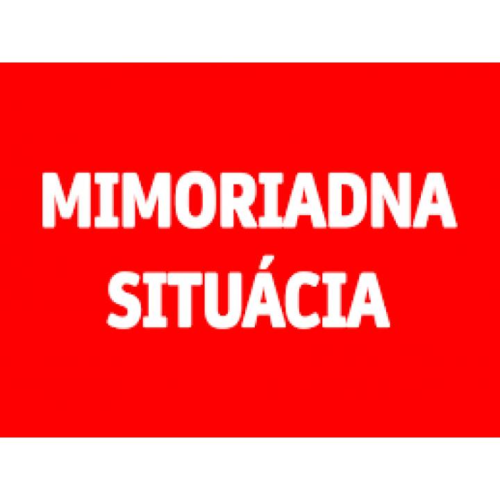 Obec Švedlár týmto oznamuje vyhlásenie mimoriadnej situácie podľa zákona č. 42/1994 Z. z. o civilnej ochrane obyvateľstva v znení neskorších predpisov.