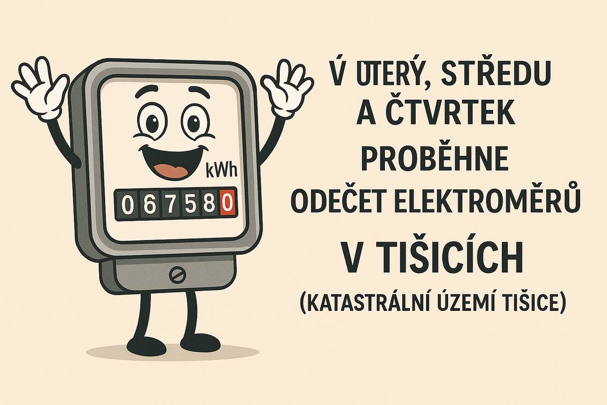 Odečet elektroměrů úterý, středa a čtvrtek