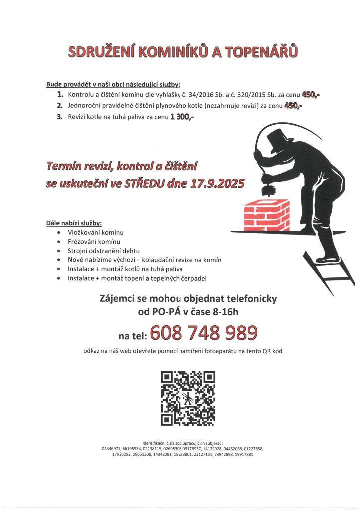 revize a čištění spalinových cest