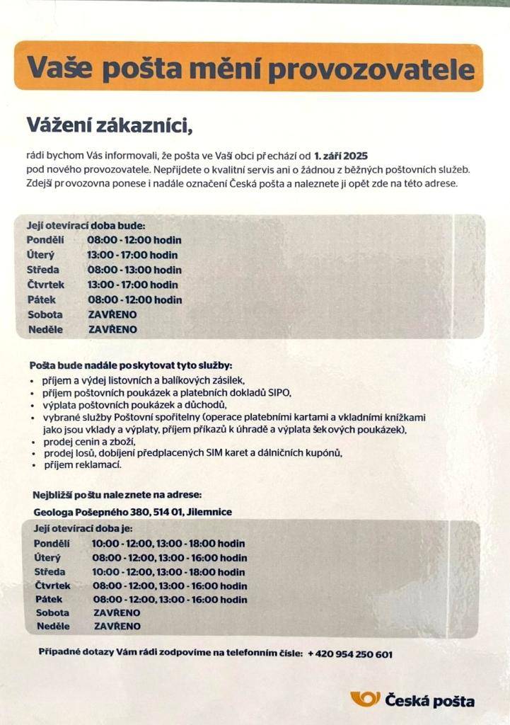 informace o provozní době